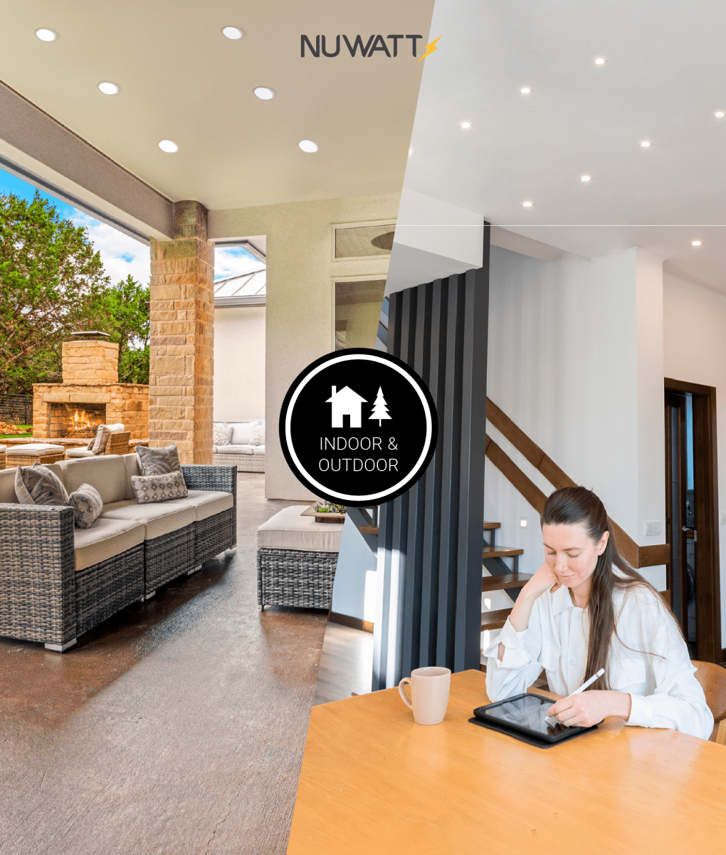 3" Inch Canless Recessed Lighting Slim LED Wafer Lights - Wet Rated - 5CCT 2700K-5000K - 550LM