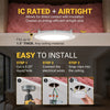 3" Inch Canless Recessed Lighting Slim LED Wafer Lights - Wet Rated - 5CCT 2700K-5000K - 550LM | Nuwatt Lighting