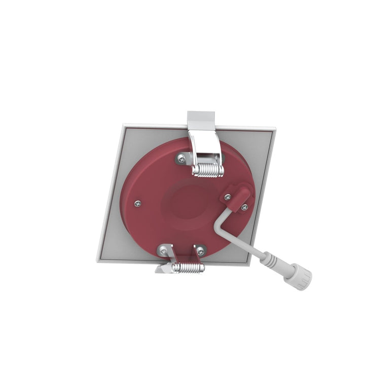 3" Inch Square 2 Hour Fire Rated Recessed Light Slim Canless LED Wafer Lights - Wet Rated - 5CCT 2700K-5000K - 550LM