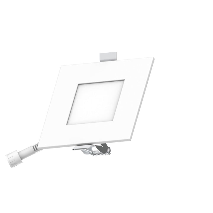 3" Inch Square 2 Hour Fire Rated Recessed Light Slim Canless LED Wafer Lights - Wet Rated - 5CCT 2700K-5000K - 550LM