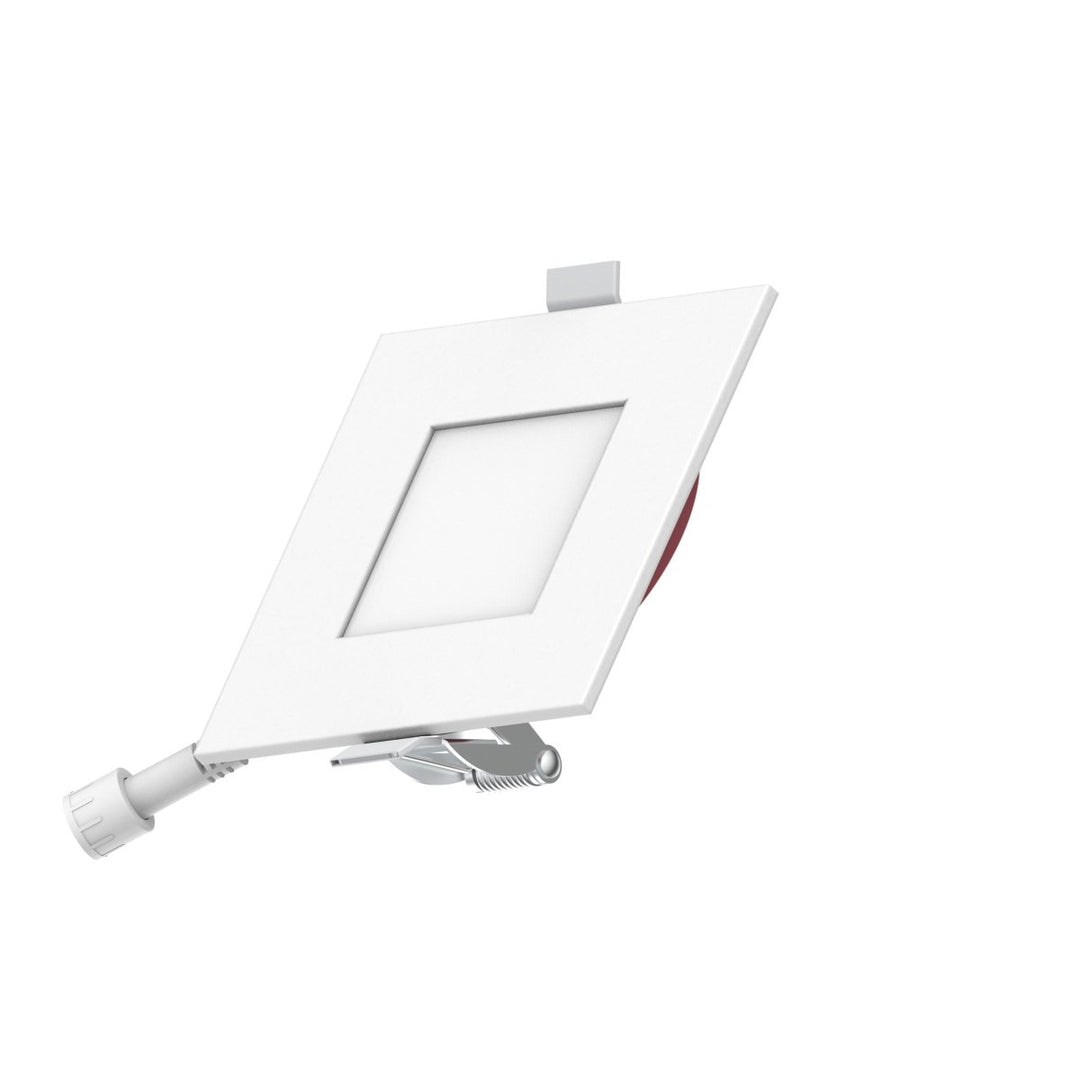 3" Inch Square 2 Hour Fire Rated Recessed Light Slim Canless LED Wafer Lights - Wet Rated - 5CCT 2700K-5000K - 550LM