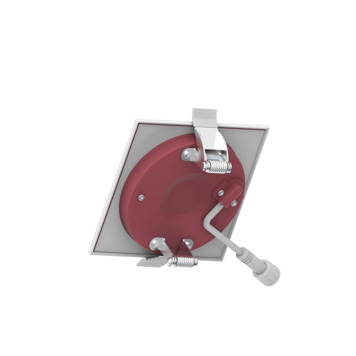 3" Inch Square 2 Hour Fire Rated Recessed Light Slim Canless LED Wafer Lights - Wet Rated - 5CCT 2700K-5000K - 550LM