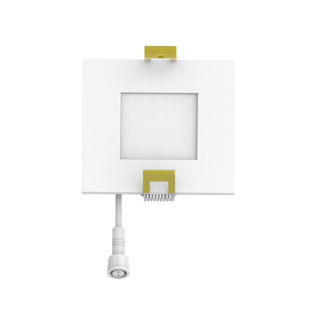 3" Inch Square Canless Recessed Lighting Slim LED Wafer Lights - Wet Rated - 5CCT 2700K-5000K - 550LM