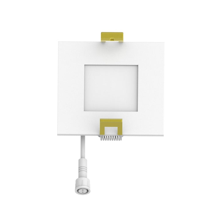 3" Inch Square Canless Recessed Lighting Slim LED Wafer Lights - Wet Rated - 5CCT 2700K-5000K - 550LM