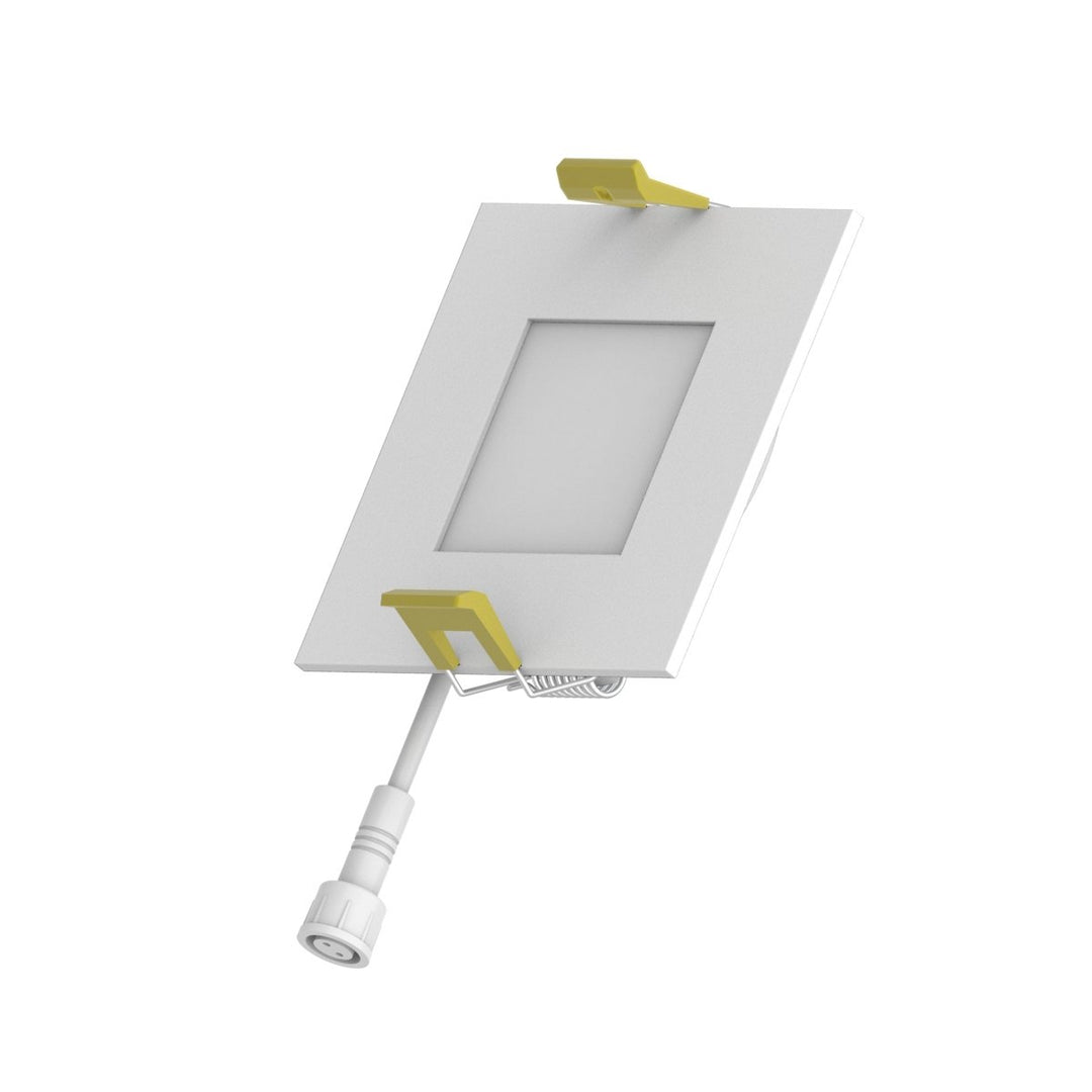 3" Inch Square Canless Recessed Lighting Slim LED Wafer Lights - Wet Rated - 5CCT 2700K-5000K - 550LM