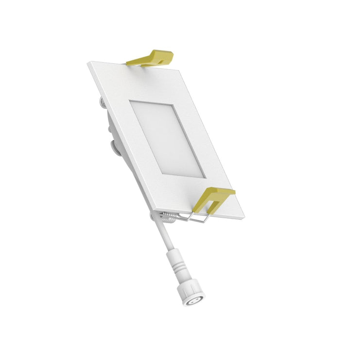 3" Inch Square Canless Recessed Lighting Slim LED Wafer Lights - Wet Rated - 5CCT 2700K-5000K - 550LM