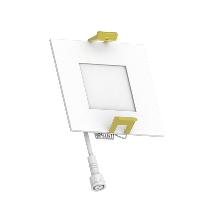 3" Inch Square Canless Recessed Lighting Slim LED Wafer Lights - Wet Rated - 5CCT 2700K-5000K - 550LM