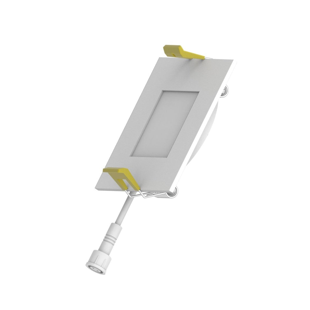 3" Inch Square Canless Recessed Lighting Slim LED Wafer Lights - Wet Rated - 5CCT 2700K-5000K - 550LM