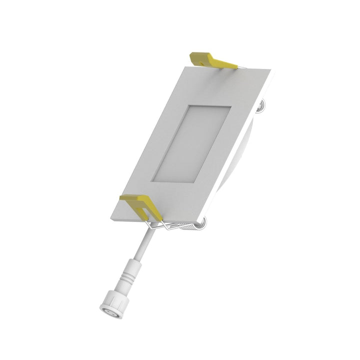 3" Inch Square Canless Recessed Lighting Slim LED Wafer Lights - Wet Rated - 5CCT 2700K-5000K - 550LM
