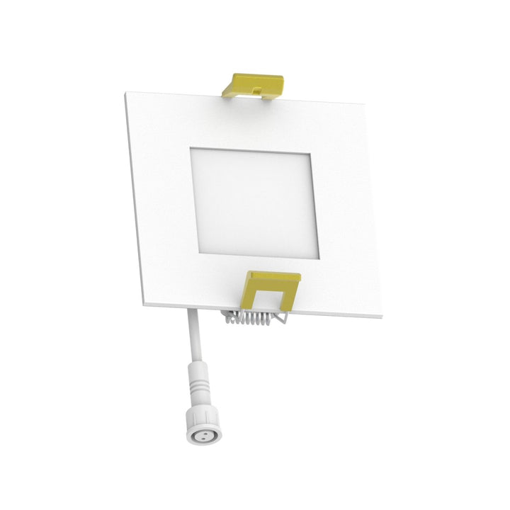 3" Inch Square Canless Recessed Lighting Slim LED Wafer Lights - Wet Rated - 5CCT 2700K-5000K - 550LM