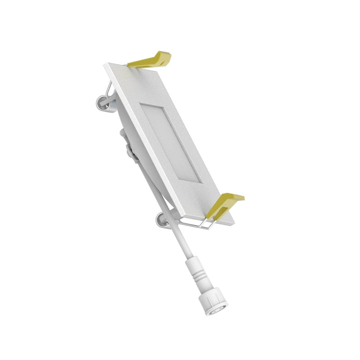 3" Inch Square Canless Recessed Lighting Slim LED Wafer Lights - Wet Rated - 5CCT 2700K-5000K - 550LM