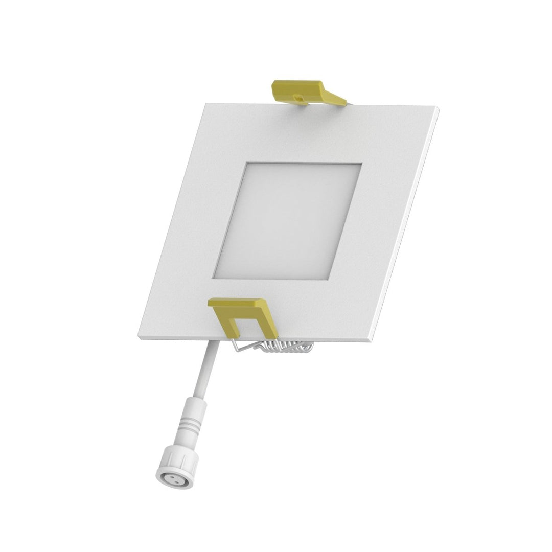 3" Inch Square Canless Recessed Lighting Slim LED Wafer Lights - Wet Rated - 5CCT 2700K-5000K - 550LM