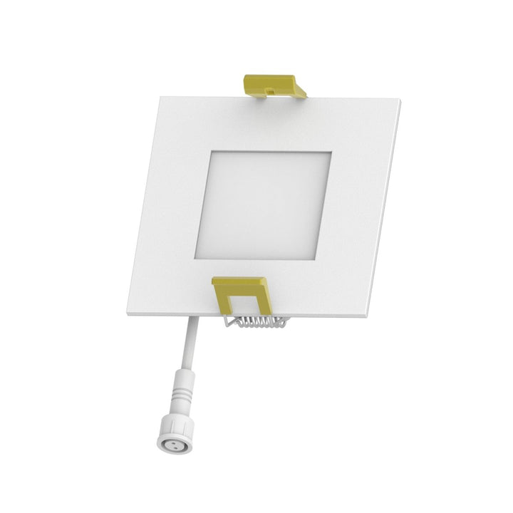 3" Inch Square Canless Recessed Lighting Slim LED Wafer Lights - Wet Rated - 5CCT 2700K-5000K - 550LM