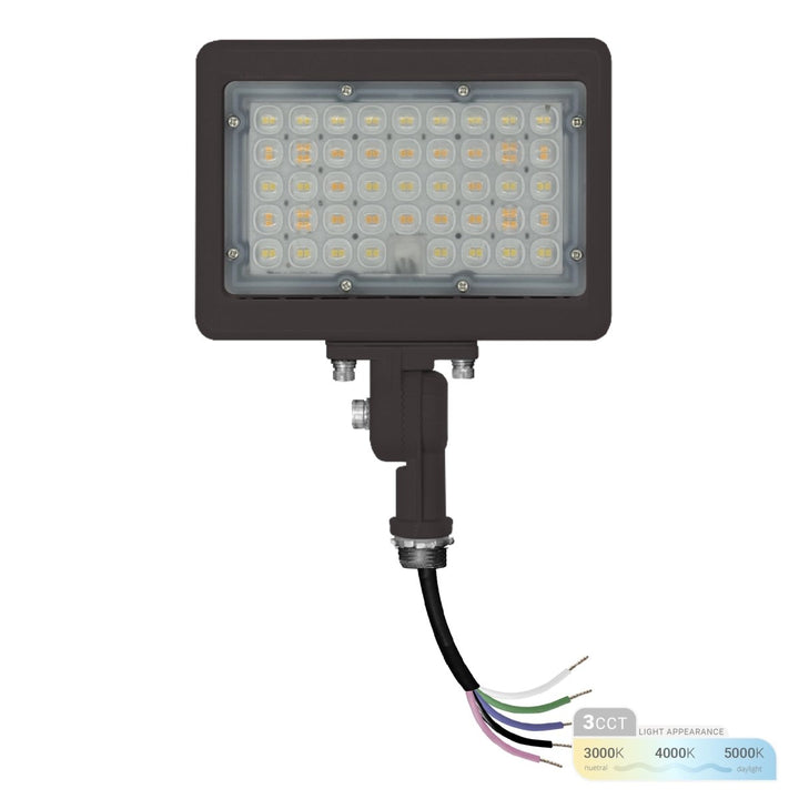 30W Bronze Flood Light LED Outdoor Security Lights - Waterproof - 3CCT 3000K-5000K - 4200LM - Knuckle Mount