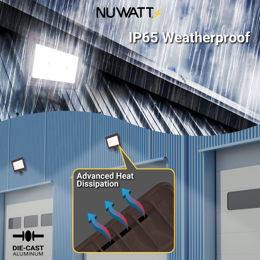 30W Bronze Flood Light LED Outdoor Security Lights - Waterproof - 3CCT 3000K-5000K - 4200LM - Knuckle Mount