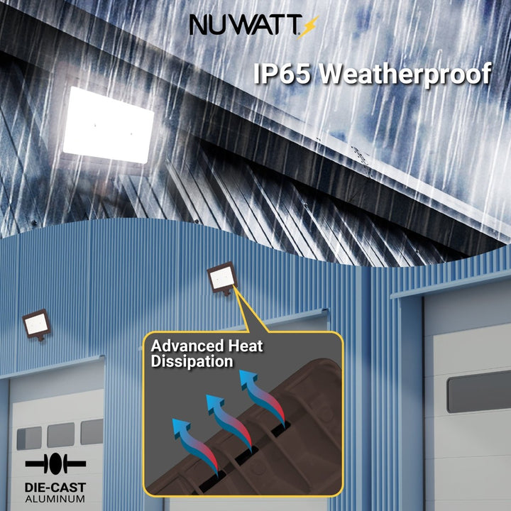 30W Bronze Flood Light LED Outdoor Security Lights - Waterproof - 3CCT 3000K-5000K - 4200LM - Knuckle Mount