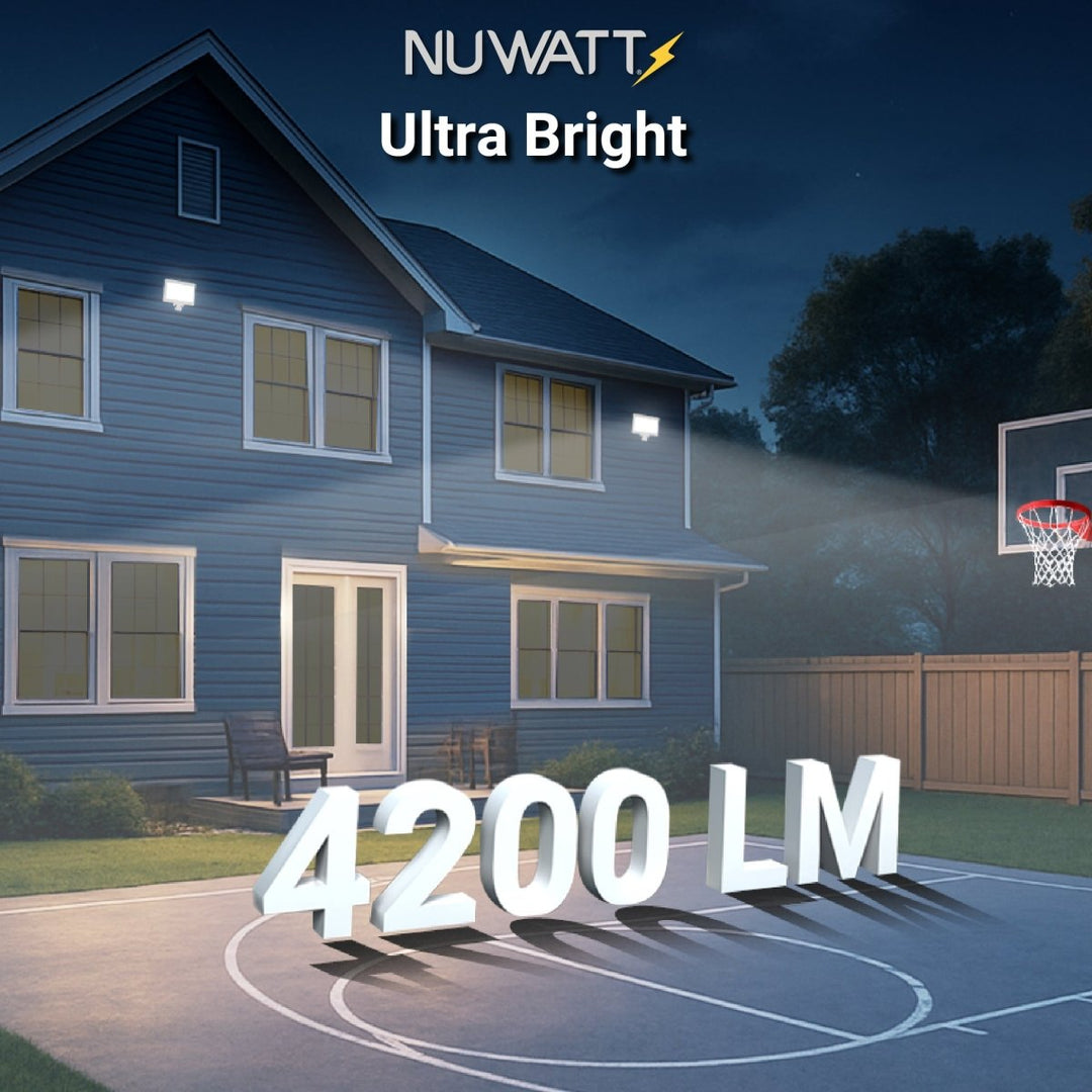 30W LED Flood Lights Outdoor Security Lighting - Waterproof - 3CCT 3000K-5000K - 4200LM - Knuckle Mount