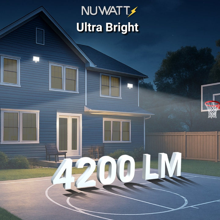30W LED Flood Lights Outdoor Security Lighting - Waterproof - 3CCT 3000K-5000K - 4200LM - Knuckle Mount