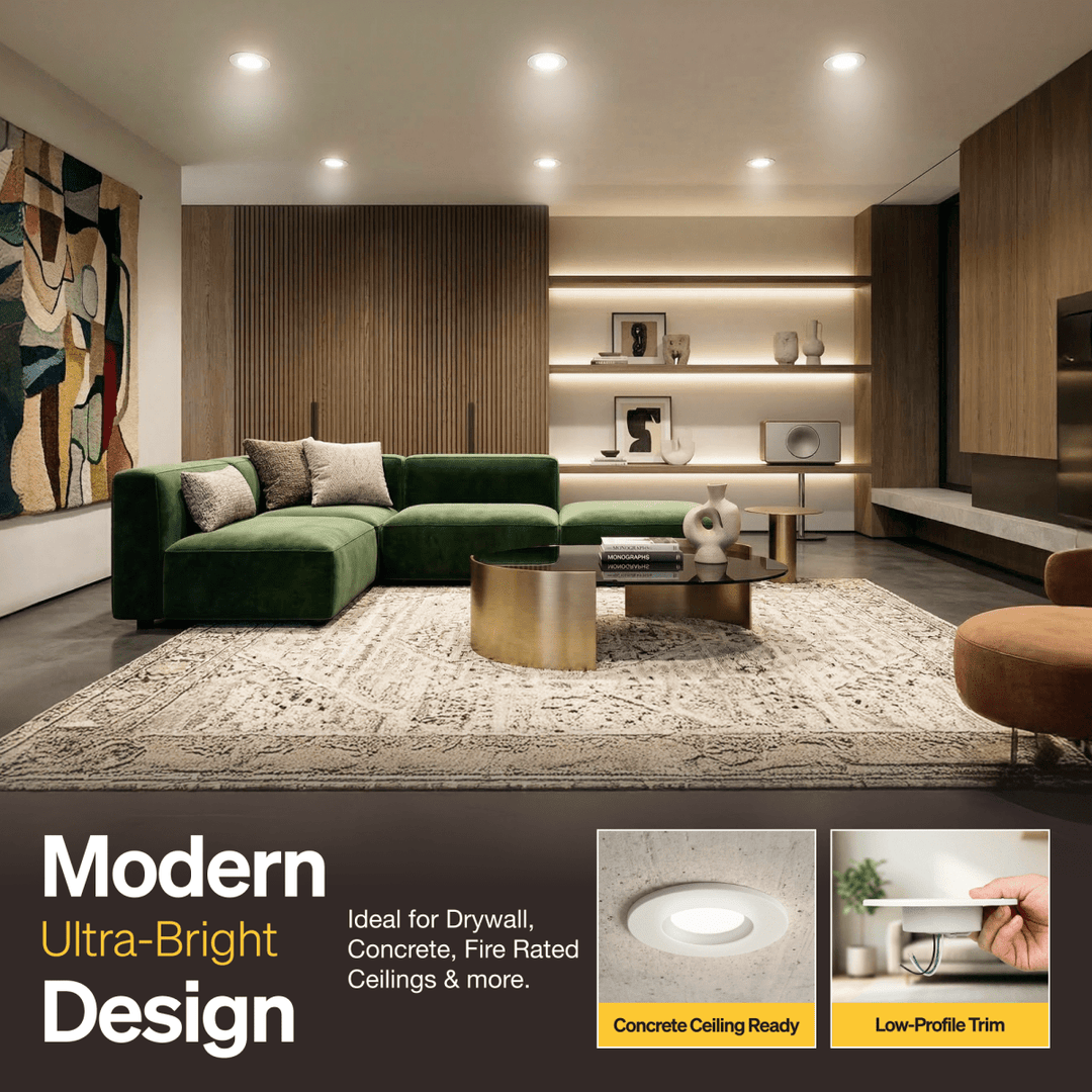 Add a modern touch to your space with our low glare, low profile surface mount downlights.