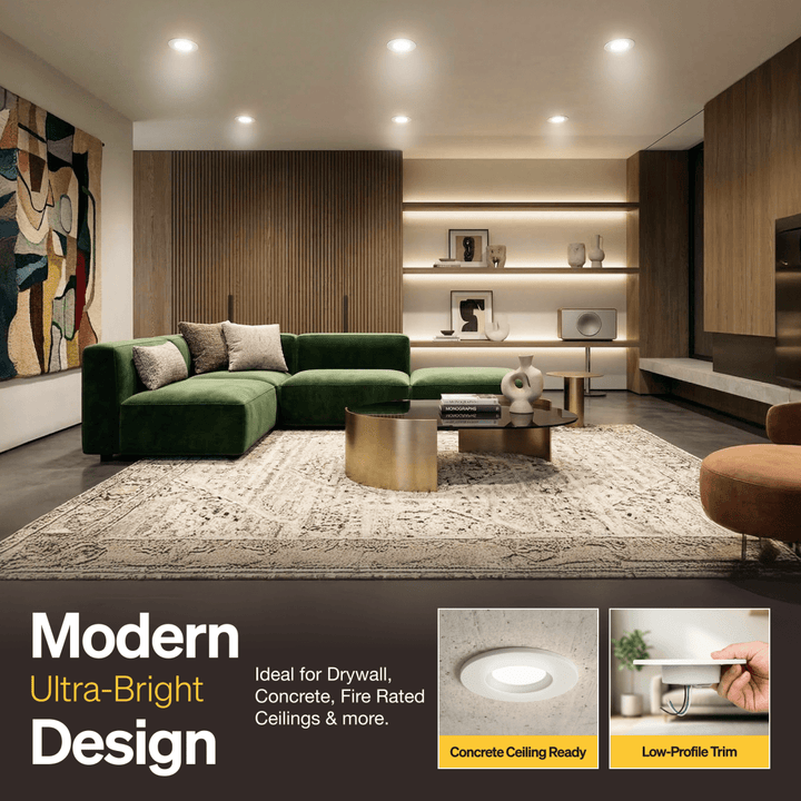 Add a modern touch to your space with our low glare, low profile surface mount downlights.