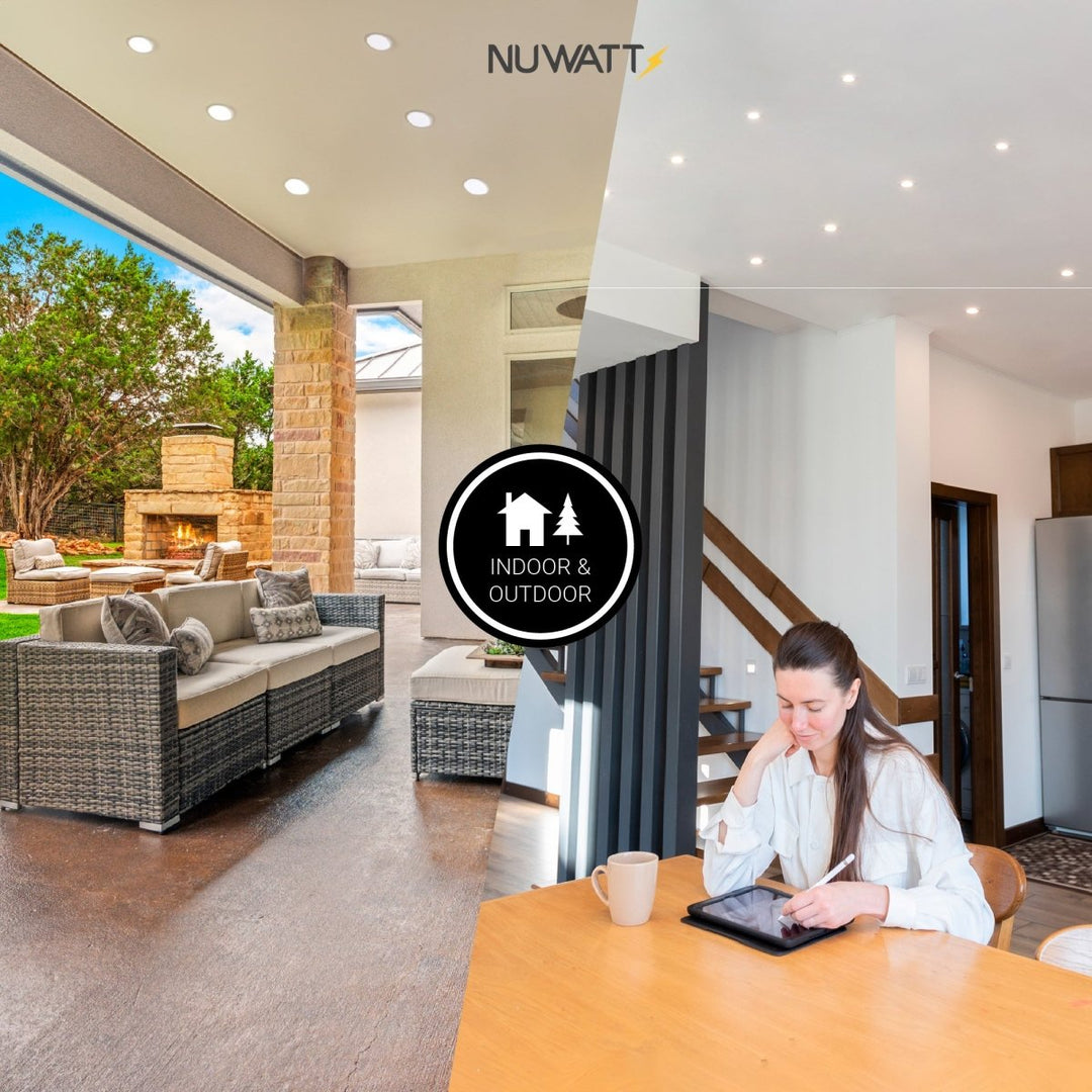 4" Inch 120-277V Recessed Lighting Slim Canless LED - Wet Rated - 5CCT 2700K-5000K - 1000 LM