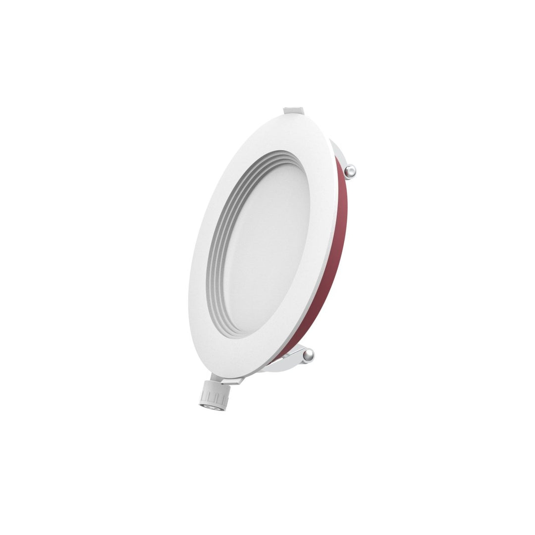 4" Inch Baffle Trim 2 Hour Fire Rated Recessed Light Slim Canless LED Wafer Lights - Wet Rated - 5CCT 2700K-5000K - 900LM