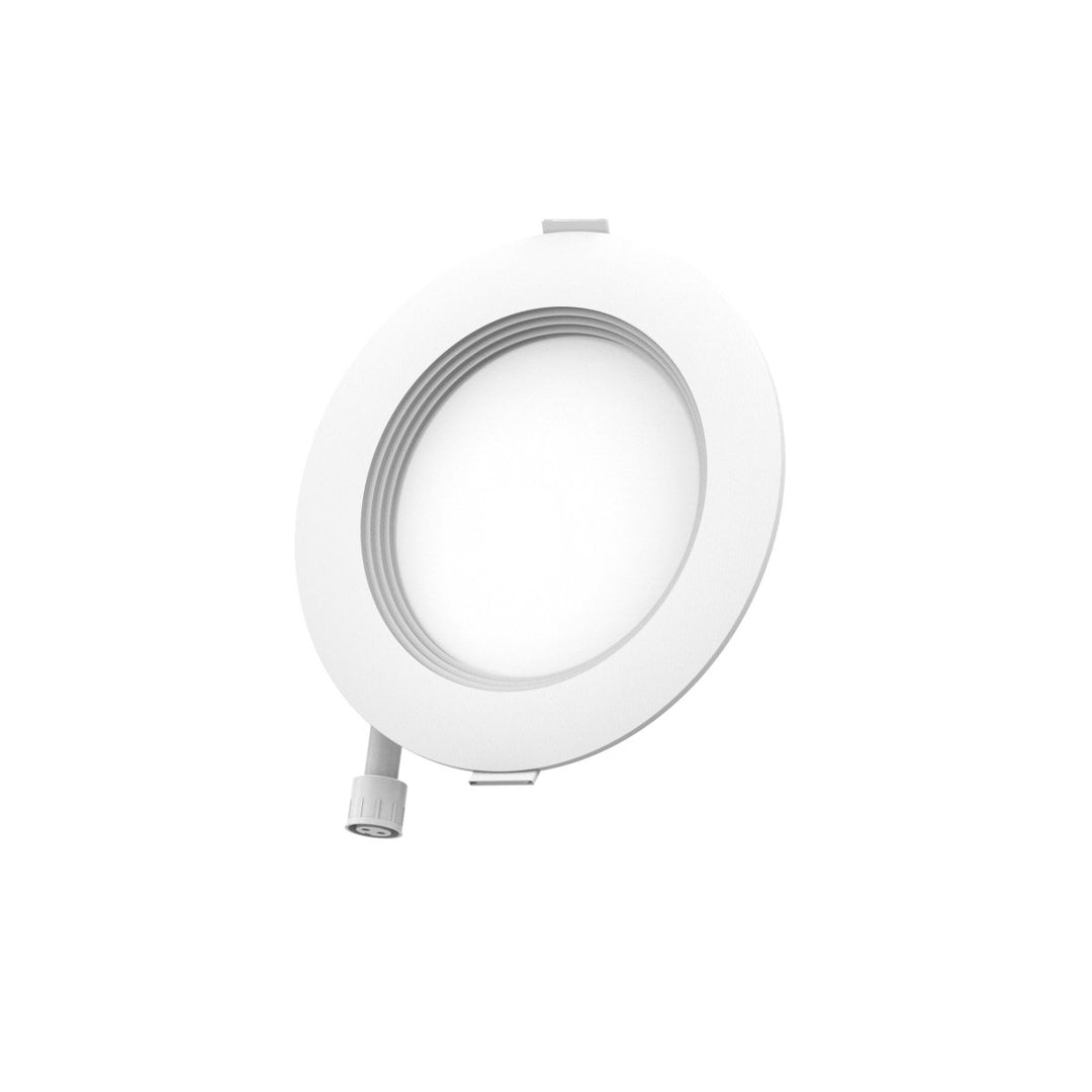 4" Inch Baffle Trim 2 Hour Fire Rated Recessed Light Slim Canless LED Wafer Lights - Wet Rated - 5CCT 2700K-5000K - 900LM