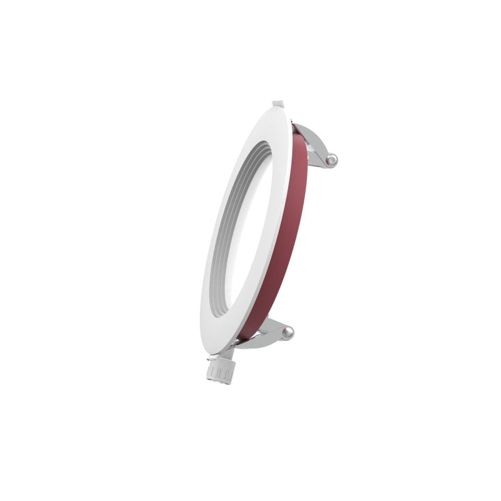 4" Inch Baffle Trim 2 Hour Fire Rated Recessed Light Slim Canless LED Wafer Lights - Wet Rated - 5CCT 2700K-5000K - 900LM