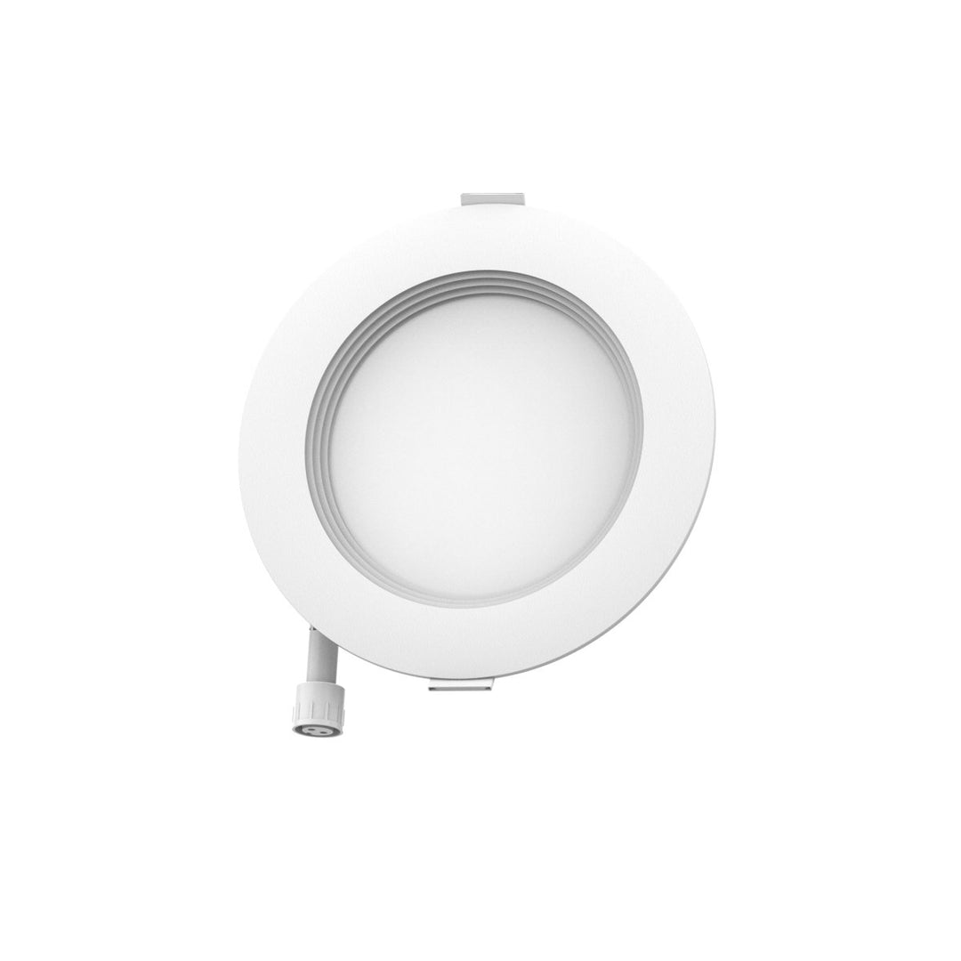 4" Inch Baffle Trim 2 Hour Fire Rated Recessed Light Slim Canless LED Wafer Lights - Wet Rated - 5CCT 2700K-5000K - 900LM
