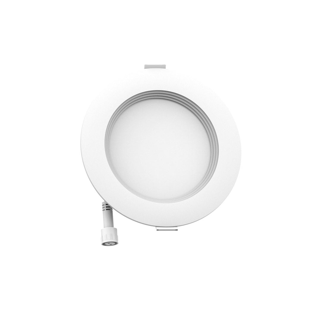 4" Inch Baffle Trim 2 Hour Fire Rated Recessed Light Slim Canless LED Wafer Lights - Wet Rated - 5CCT 2700K-5000K - 900LM