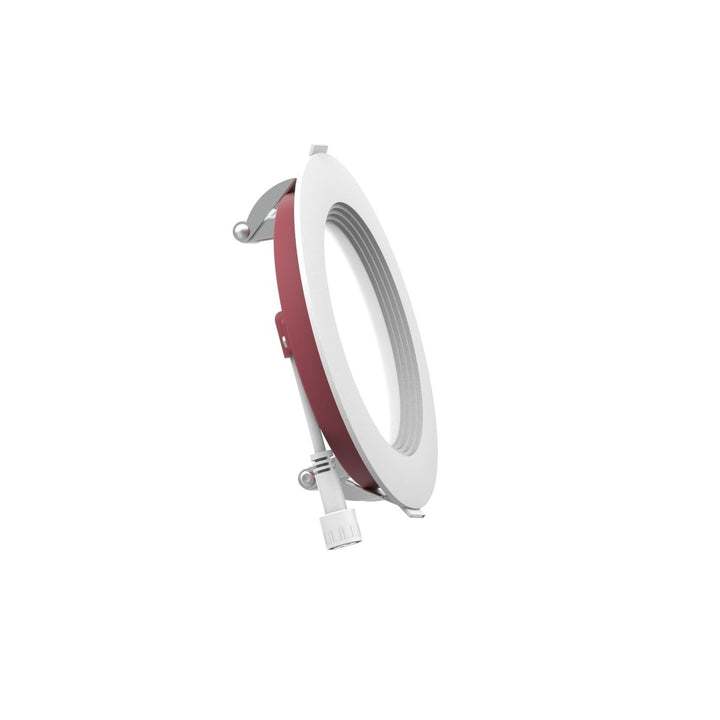 4" Inch Baffle Trim 2 Hour Fire Rated Recessed Light Slim Canless LED Wafer Lights - Wet Rated - 5CCT 2700K-5000K - 900LM