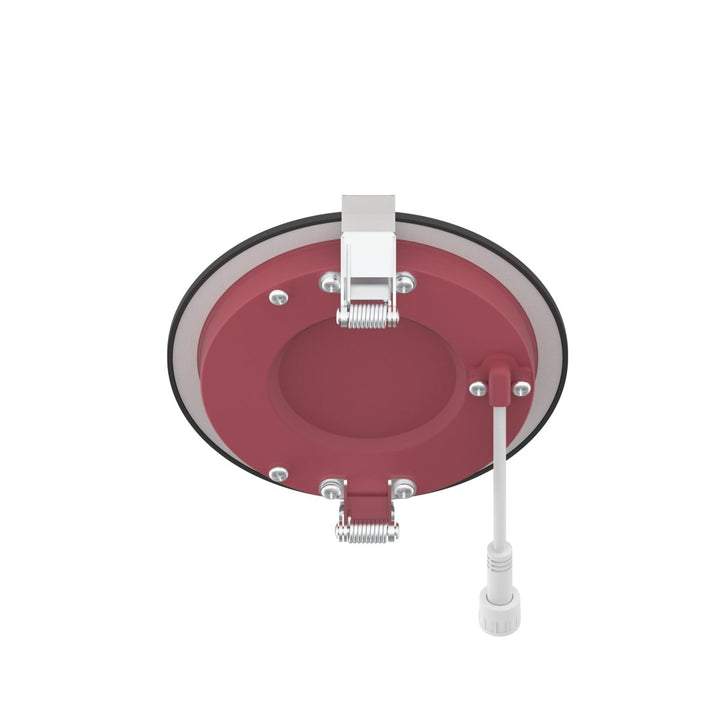 4" Inch Black 2 Hour Fire Rated Recessed Light Slim Canless LED Wafer Lights - Wet Rated - 5CCT 2700K-5000K - 900LM