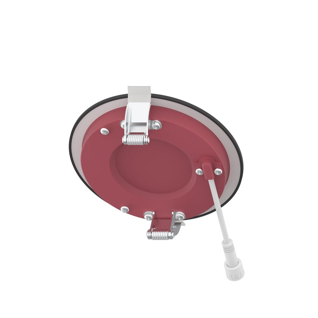 4" Inch Black 2 Hour Fire Rated Recessed Light Slim Canless LED Wafer Lights - Wet Rated - 5CCT 2700K-5000K - 900LM