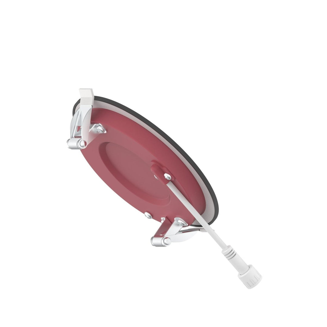 4" Inch Black 2 Hour Fire Rated Recessed Light Slim Canless LED Wafer Lights - Wet Rated - 5CCT 2700K-5000K - 900LM