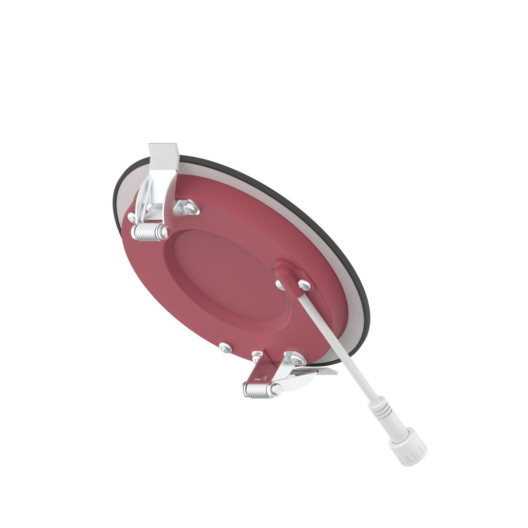 4" Inch Black 2 Hour Fire Rated Recessed Light Slim Canless LED Wafer Lights - Wet Rated - 5CCT 2700K-5000K - 900LM