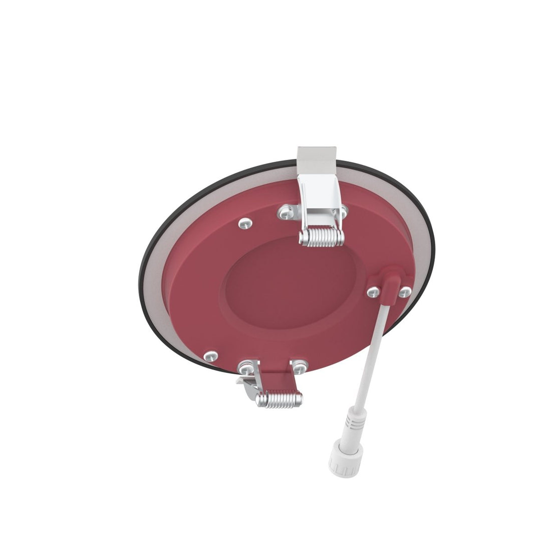 4" Inch Black 2 Hour Fire Rated Recessed Light Slim Canless LED Wafer Lights - Wet Rated - 5CCT 2700K-5000K - 900LM
