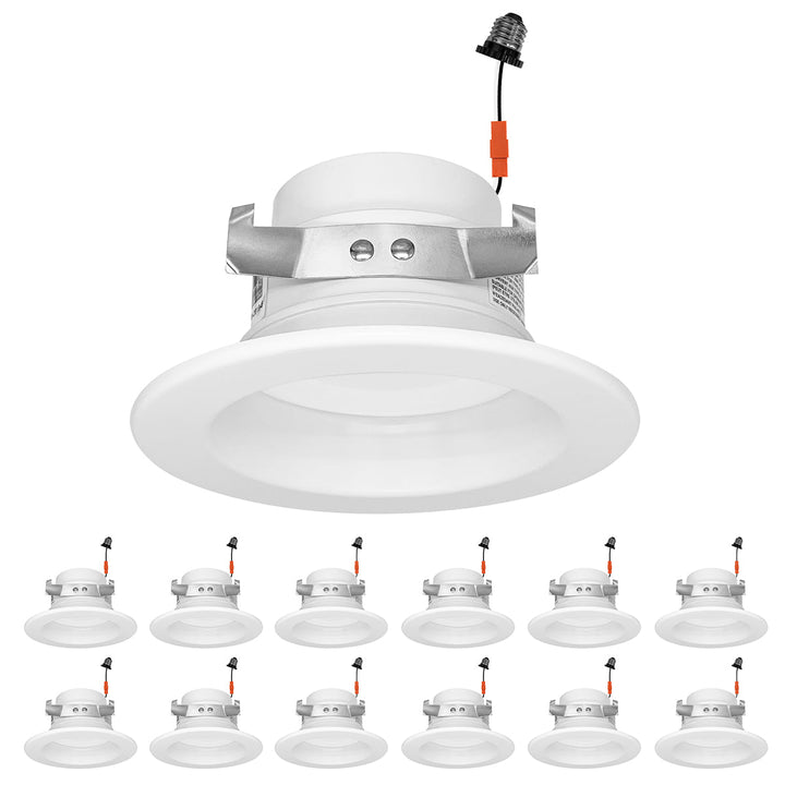 4" Inch Retrofit LED Recessed Can Lights - Wet Rated - 5CCT 2700K-5000K - 680LM