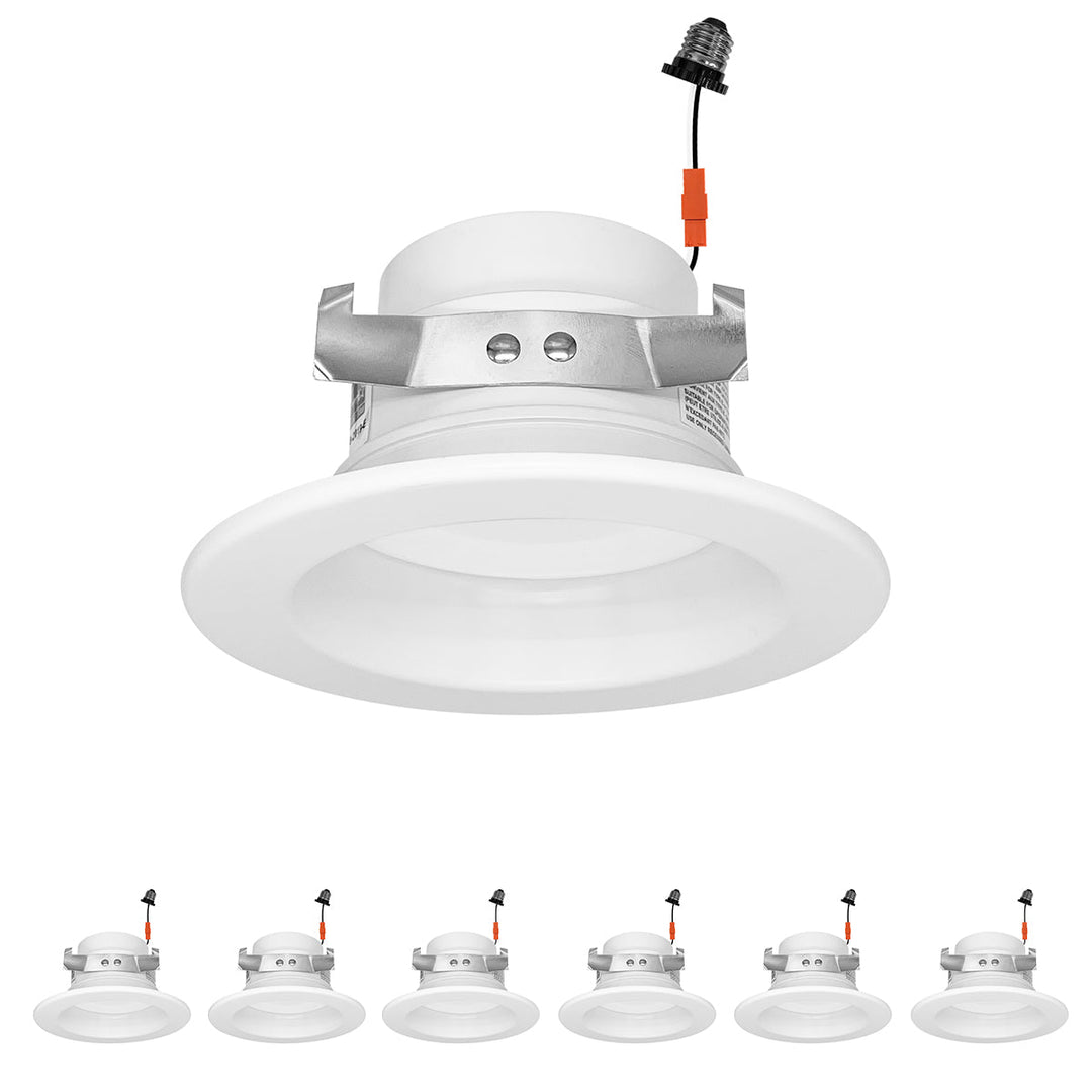 4" Inch Retrofit LED Recessed Can Lights - Wet Rated - 5CCT 2700K-5000K - 680LM