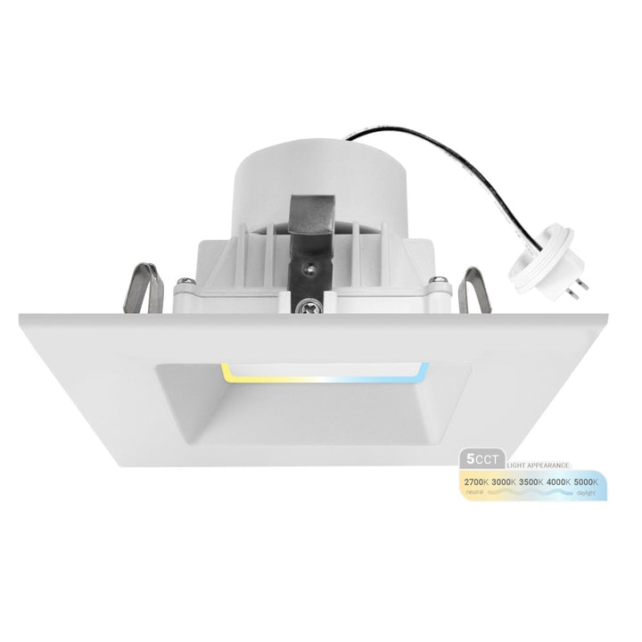4" Inch Square MR16 LED Retrofit 12v Recessed Downlights - 5CCT 2700K-5000K - 660LM - GU5.3 Base
