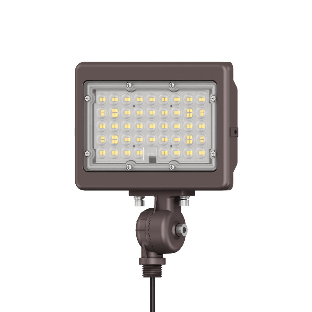 50W Bronze Flood Light LED Outdoor Security Lights - Waterproof - 3CCT 3000K-5000K - 7050LM - Knuckle Mount