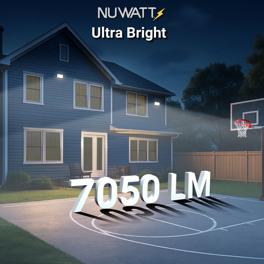 50W Bronze Flood Light LED Outdoor Security Lights - Waterproof - 3CCT 3000K-5000K - 7050LM - Knuckle Mount