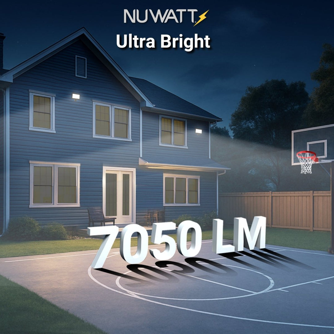50W Bronze Flood Light LED Outdoor Security Lights - Waterproof - 3CCT 3000K-5000K - 7050LM - Knuckle Mount