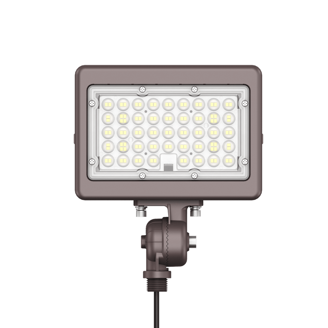 50W Bronze Flood Light LED Outdoor Security Lights - Waterproof - 3CCT 3000K-5000K - 7050LM - Knuckle Mount