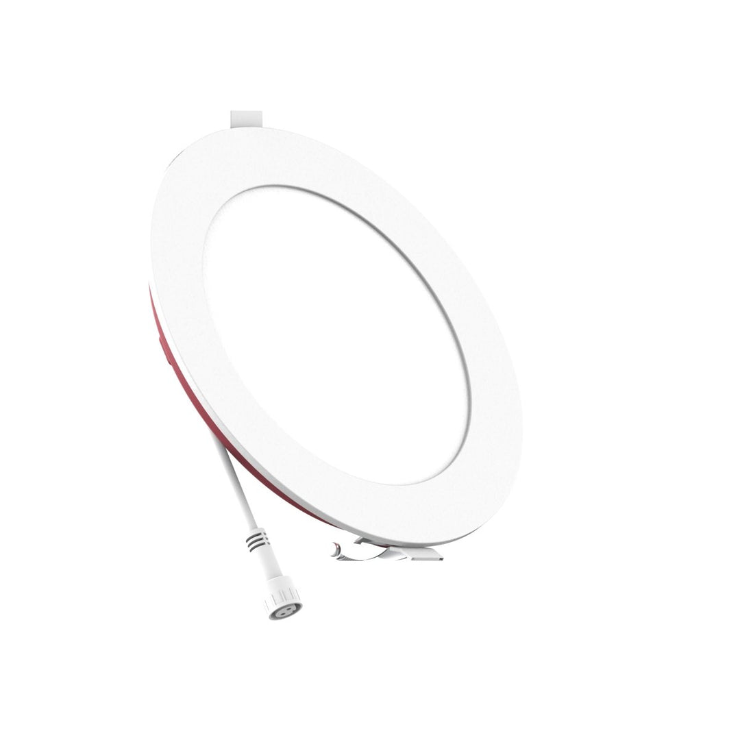6" Inch 2 Hour Fire Rated Recessed Light Slim Canless LED Wafer Lights - Wet Rated - 5CCT 2700K-5000K - 1200LM