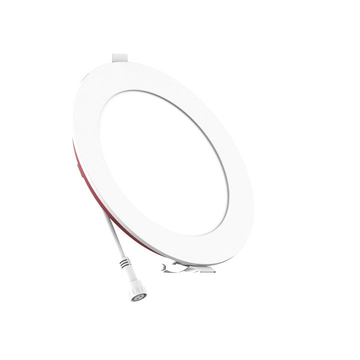 6" Inch 2 Hour Fire Rated Recessed Light Slim Canless LED Wafer Lights - Wet Rated - 5CCT 2700K-5000K - 1200LM