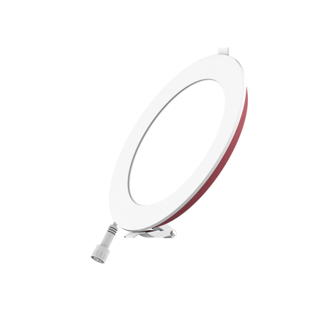 6" Inch 2 Hour Fire Rated Recessed Light Slim Canless LED Wafer Lights - Wet Rated - 5CCT 2700K-5000K - 1200LM