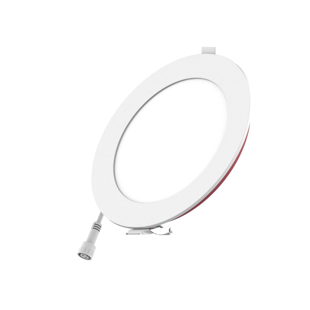 6" Inch 2 Hour Fire Rated Recessed Light Slim Canless LED Wafer Lights - Wet Rated - 5CCT 2700K-5000K - 1200LM