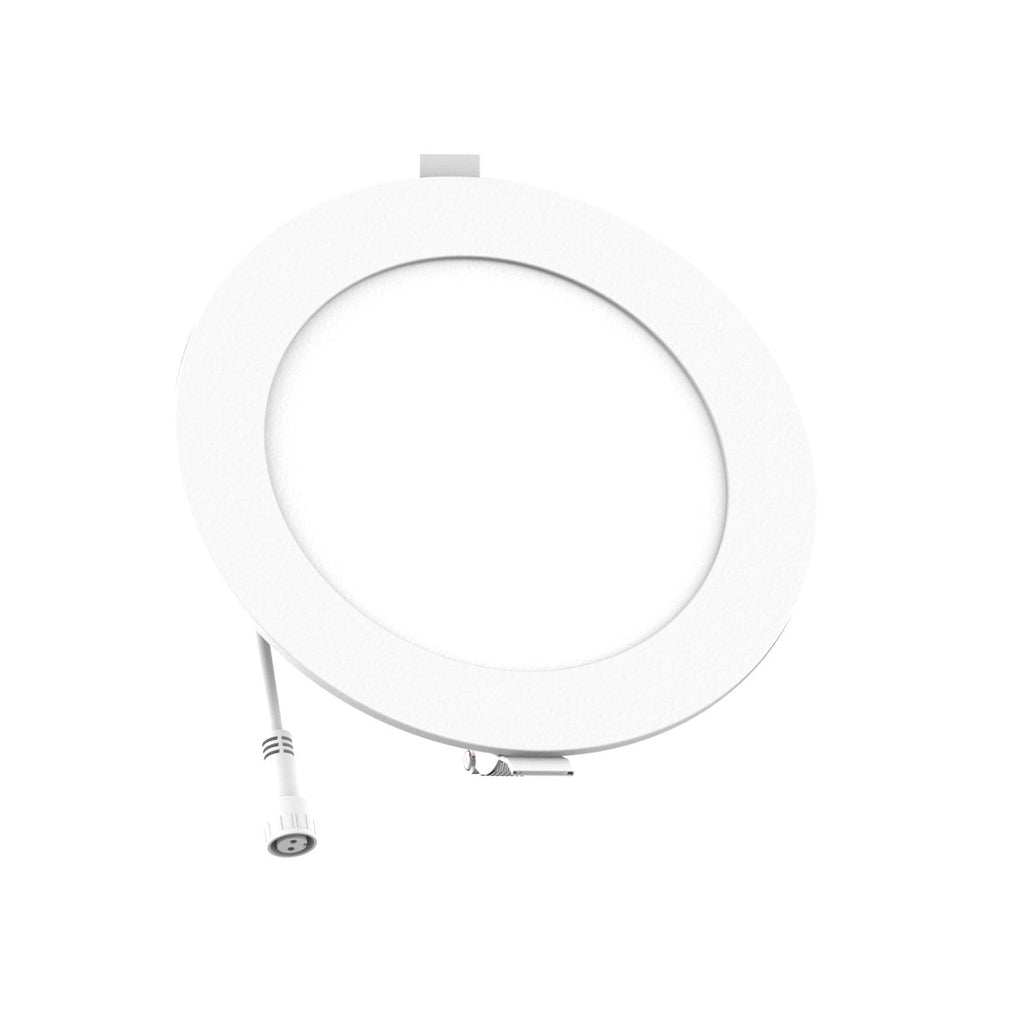 6" Inch 2 Hour Fire Rated Recessed Light Slim Canless LED Wafer Lights - Wet Rated - 5CCT 2700K-5000K - 1200LM