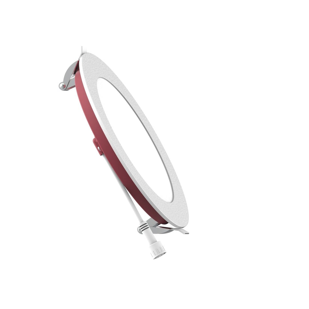 6" Inch 2 Hour Fire Rated Recessed Light Slim Canless LED Wafer Lights - Wet Rated - 5CCT 2700K-5000K - 1200LM