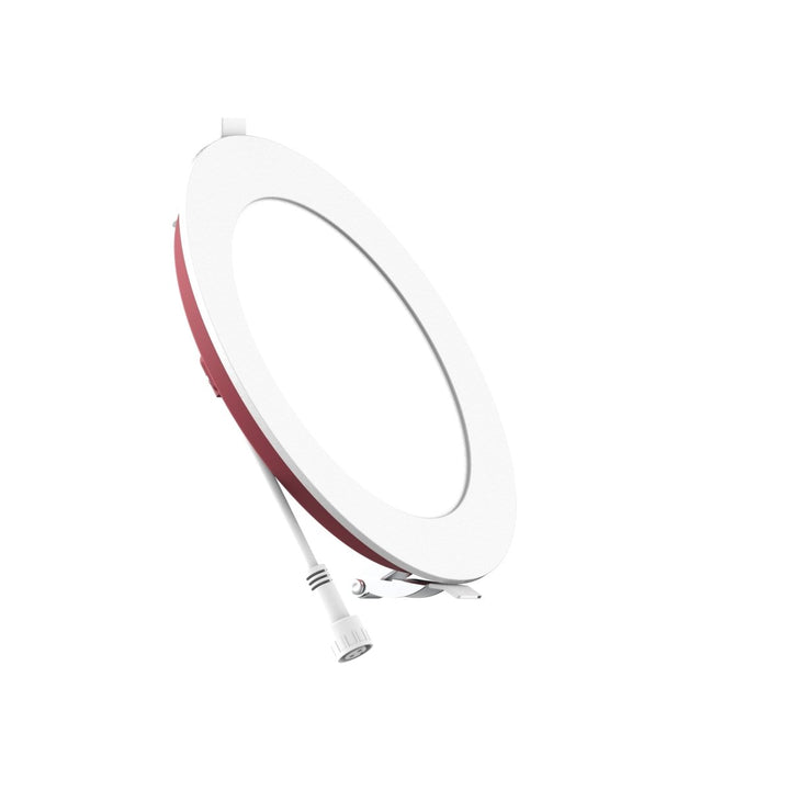 6" Inch 2 Hour Fire Rated Recessed Light Slim Canless LED Wafer Lights - Wet Rated - 5CCT 2700K-5000K - 1200LM